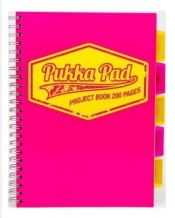 Kołozeszyt Pukka Pad Project Book Neon a4 200k kratka różowy 8416-neo