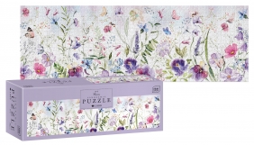 Interdruk, Puzzle panoramiczne 1000: Flowers 5 - Pansies
