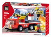 Klocki plastikowe Icom Blocki MyFire KB0816 (Wóz strażacki z hakiem holowniczym 188 el.)