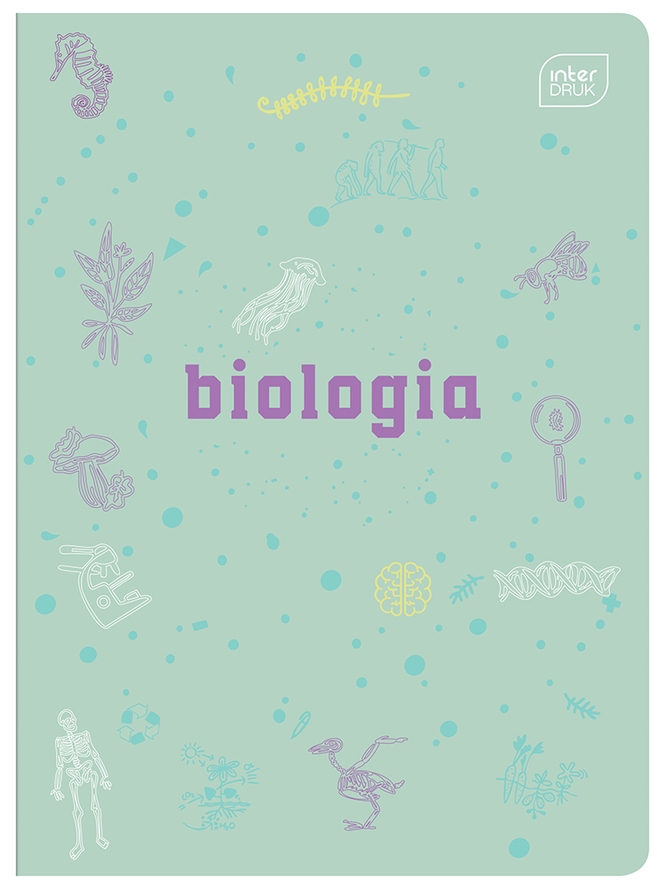 Zeszyt A5/60k kratka Hybrid FSC - Biologia, 1 szt