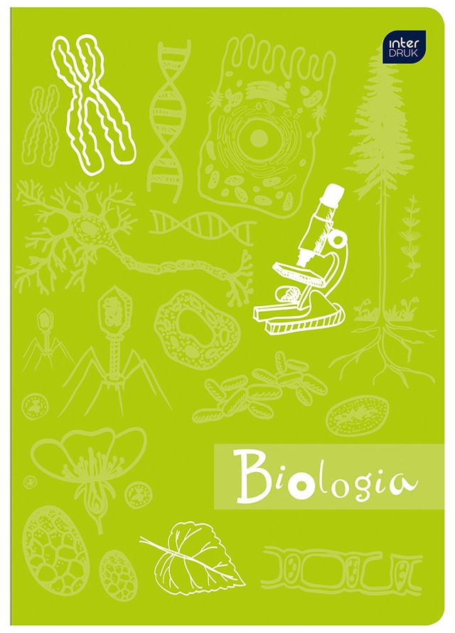 Zeszyt A5/60k kratka Hybrid FSC - Biologia, 1 szt