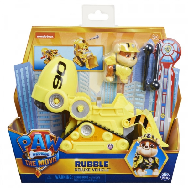 <img src='https://webimage.pl/pics/164/0/d5903076508164.jpg' style='height:440px' /> Zestaw z figurką Psi Patrol Film Pojazdy Bohaterów Deluxe Rubble (6060298/20130065)