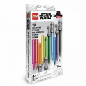 Zestaw długopisów żelowych LEGO Star Wars - Miecz świetlny, 10 szt.