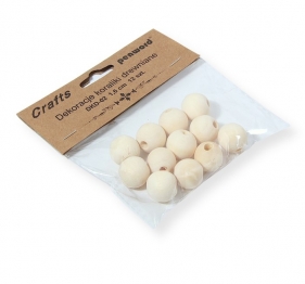 Dekoracje koraliki drewniane 16mm 12szt