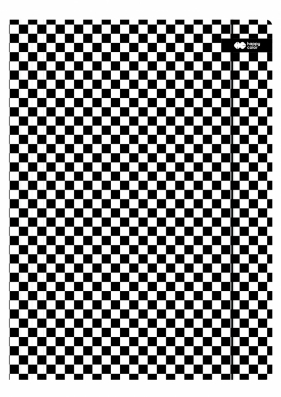 Teczka kartonowa z gumką biało-czarna UV 24x31cm - Skate