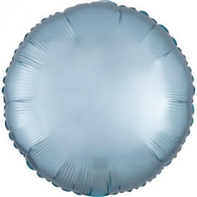 Balon foliowy Lustre Pastel niebieski okrągły 43cm