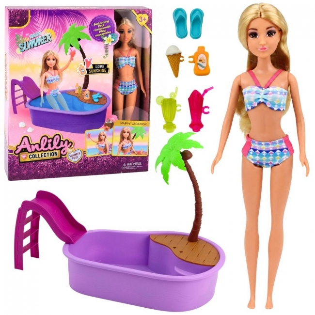 <img src='https://webimage.pl/pics/164/4/d5907990204164.jpg' style='height:440px' /> Lalka Anlily z basenem, zjeżdżalnią i akcesoriami