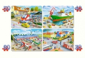 PUZZLE 4W1 TRANSPOT AND TRAVEL 3+ TW - Opracowanie zbiorowe