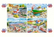 PUZZLE 4W1 TRANSPOT AND TRAVEL 3+ TW - Opracowanie zbiorowe