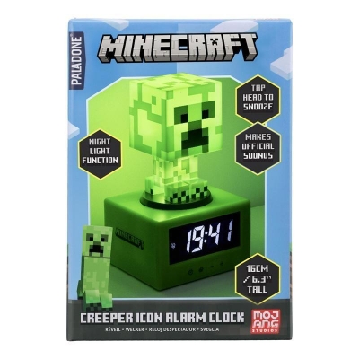 <img src='https://webimage.pl/pics/165/1/d5056577711165.jpg' style='height:440px' /> Lampka Budzik Minecraft Creeper wysokość 16cm