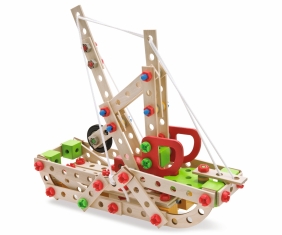 Eichhorn Constructor: Drewniane klocki konstrukcyjne 5w1 - Helikopter (100039098)