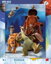 Puzzle ramkowe Epoka Lodowcowa: Popłoch DINO 40 elementów