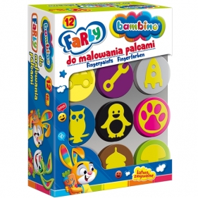 Farby do malowania palcami + stempelki 12 kolorów, 1 op