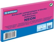 Notes samoprzylepny Donau Neon różowy 100k 127 mm x 76 mm (7588011-16)