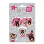 Zestaw gumek do mazania Studio Pets szary (PEE-3513)