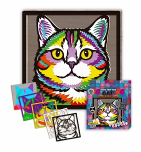 Zestaw do tworzenia obrazów z drewna - kot