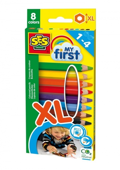 Moje pierwsze kredki ołówkowe XL 8 kolorów