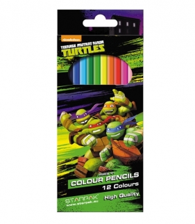 Kredki ołówkowe 12 kolorów Wojownicze żółwie Ninja