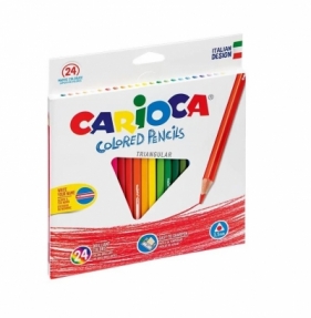 Kredki ołówkowe trójkatne 24 kolory CARIOCA