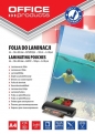 Folia do laminacji Office Products A4 216x303mm błyszcząca 100 sztuk transparentna