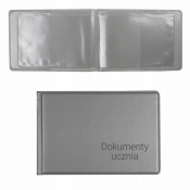 Okładka na dokumenty ucznia małe silver