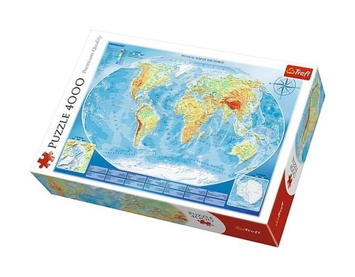 Puzzle 4000: Wielka mapa fizyczna świata (45007)