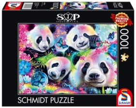 Puzzle 1000 Sheena Pike Pandy i kwiaty