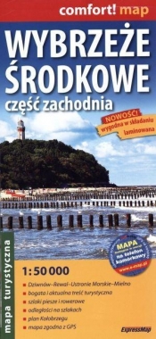 Wybrzeże Środkowe część zachodnia 1:50 000 laminowana mapa turystyczna