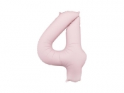 Balon foliowy cyfra 4 86cm jasny różowy