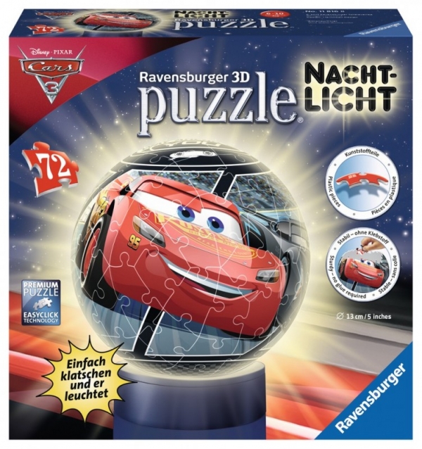 Puzzle 3D lampka Auta 3 72