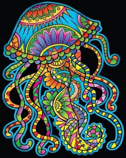 Kolorowanka Welwetowa A4 Meduza