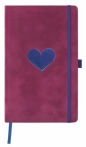 Notatnik 13x21cm gładki Castelli Velluto Heart