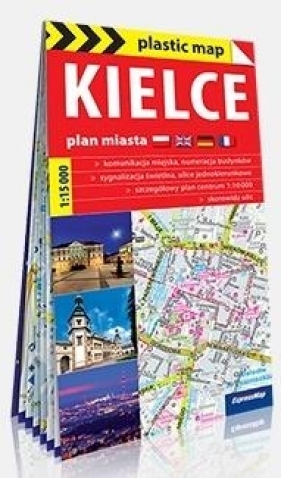 Plastic map Kielce 1:15 000 mapa turystyczna - Opracowanie zbiorowe