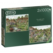Puzzle 2x1000: Falcon - Życie na wsi (11216)