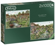 Puzzle 2x1000: Falcon - Życie na wsi (11216)