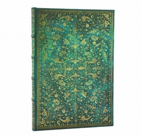 Notatnik gładki Emerald Flower Midi