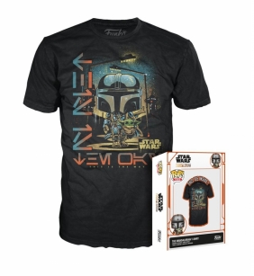 Koszulka Funko Boxed Tee: Star Wars Mandalorian: Mando & Child - M (63416)