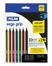 Kredki ołówkowe Milan ERGO 291, 10 kolorów w kartonowym opakowaniu (07229110)