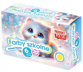 Farby szkolne - Kotki, 6 kol x 20 ml