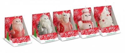 Świeca Xmas figurka 7,5 cm (mix wzorów) 1 szt