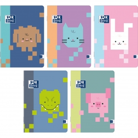 Zeszyt Oxford Zoo Blocks, A5/16K - kratka