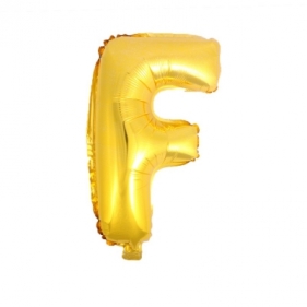 Balon Litera "F" 45,5cm złoty