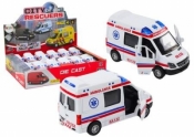 Ambulans karetka 1:32 światła dźwięk napęd biała