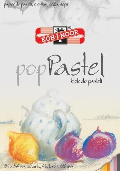 Blok do pasteli A4+ 245 x 345 mm 20 k. 220g biały Pop Pastel, Koh-I-Noor