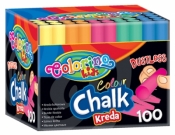 Kreda bezpyłowa Colorino Kids, 100 szt. - kolorowa (33169PTR)