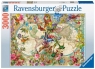 Ravensburger, Puzzle 3000: Flora i Fauna. Mapa Świata (17117) 14+