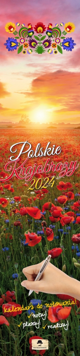 Kalendarz 2024 paskowy wąski Polskie krajobrazy