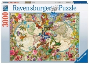Ravensburger, Puzzle 3000: Flora i Fauna. Mapa Świata (17117)