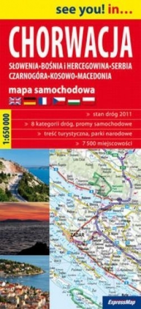 Chorwacja mapa samochodowa 1:650 000 - Opracowanie zbiorowe
