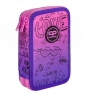 Coolpack Jumper 2, piórnik podwójny - Purple Scrible (D066341)
